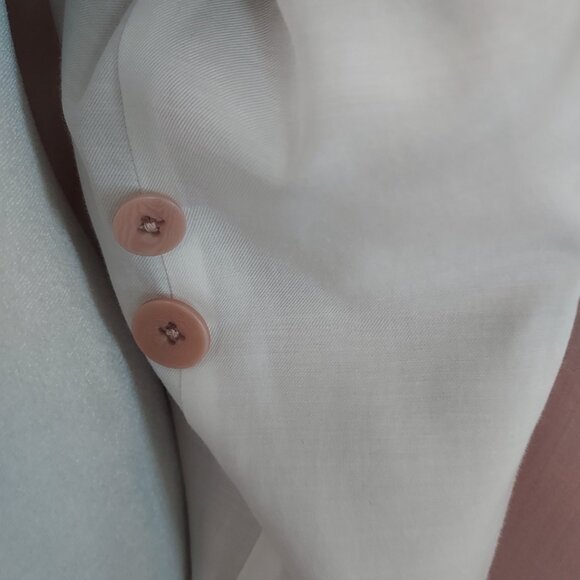 Tibi Soft Pink Cross Dye Wool Wrap Jacket Size 8 - Picture 6 of 12